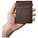 Portacarte Con Protezione Rfid Vera Pelle Brown - Foto miniatura 5