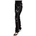 Jeans Slim Fit Decorati A Vita Media In Cotone Nero - W30 - Foto miniatura 2