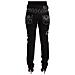 Jeans Slim Fit Decorati A Vita Media In Cotone Nero - W30 - Foto miniatura 3