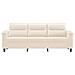 Divano a 3 Posti Beige 180 cm in Tessuto Microfibra - Foto miniatura 3
