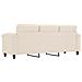 Divano a 3 Posti Beige 180 cm in Tessuto Microfibra - Foto miniatura 5