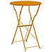 Tavolo Bistro Pieghevole Giallo Senape Ø50x71 cm Acciaio Verniciato a Polvere - Foto miniatura 6