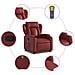 Poltrona Alzapersone Massaggi Reclinabile Rosso Vino Similpelle - Foto miniatura 8