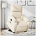 Poltrona a Rialzo Reclinabile Massaggiante Beige in Microfibra - Foto miniatura 2