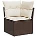 Set Divani da Giardino 7 pz con Cuscini Marrone in Polyrattan - Foto miniatura 3