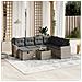 Set Divano da Giardino 8pz con Cuscini Grigio Chiaro Polyrattan - Foto miniatura 2