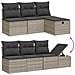 Set Divano da Giardino 8pz con Cuscini Grigio Chiaro Polyrattan - Foto miniatura 3