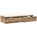 Contenitori per Letto  in Rovere Artigianale 100x36,5x16,5 cm in Legno Ingegnerizzato - Foto miniatura 3