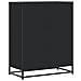 Scarpiera Nera 75x38x97,5 cm in Truciolato e Metallo - Foto miniatura 6