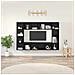 Mobile TV 4 pcs Nero 37 x 37 x 142.5 cm Legno multistrato - Foto miniatura 2