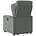 Poltrona Alzapersona Reclinabile Elettrica Grigio Scuro Tessuto - Foto miniatura 7