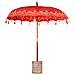 Parasol Balinese 260 Rosso 210-220 cm Cotone e legno massello - Foto miniatura 1