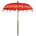 Parasol Balinese 260 Rosso 210-220 cm Cotone e legno massello - Foto miniatura 4