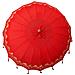 Parasol Balinese 260 Rosso 210-220 cm Cotone e legno massello - Foto miniatura 7