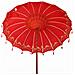 Parasol Balinese 260 Rosso 210-220 cm Cotone e legno massello - Foto miniatura 8
