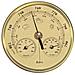 Barometro Analogico Da 130 Mm Con Termometro E Igrometro - Stazione Meteo 3 In 1 Gold - Foto miniatura 1