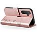 Custodia A Portafoglio Per Galaxy A56 / A36 Premium Design Fiori Farfalla, Rosa Champagne - Foto miniatura 2