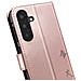 Custodia A Portafoglio Per Galaxy A56 / A36 Premium Design Fiori Farfalla, Rosa Champagne - Foto miniatura 5