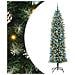 Albero di Natale Artificiale Sottile Verde e Bianco 210 cm - Foto miniatura 1