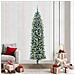 Albero di Natale Artificiale Sottile Verde e Bianco 210 cm - Foto miniatura 2
