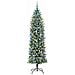 Albero di Natale Artificiale Sottile Verde e Bianco 210 cm - Foto miniatura 3