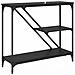 Tavolo consolle Rovere Nero 88,5 x 30 x 75 cm Legno multistrato - Foto miniatura 7