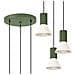 Lampada A Sospensione Estria 3p Beige /verde Oliva Sl. 1873 - Soppalco Lampada A Sospensione Beige /verde Oliva 120x30x30 Cm - Foto miniatura 1
