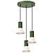 Lampada A Sospensione Estria 3p Beige /verde Oliva Sl. 1873 - Soppalco Lampada A Sospensione Beige /verde Oliva 120x30x30 Cm - Foto miniatura 2