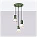 Lampada A Sospensione Estria 3p Beige /verde Oliva Sl. 1873 - Soppalco Lampada A Sospensione Beige /verde Oliva 120x30x30 Cm - Foto miniatura 3