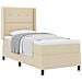 Letto a molle con materasso Crema 100 x 200 cm Tessuto - Foto miniatura 1