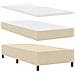 Letto a molle con materasso Crema 100 x 200 cm Tessuto - Foto miniatura 5