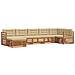 Set divani 7 pcs Naturale e Beige Legno di Acacia Massello - Foto miniatura 1
