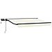 Cornice per Tenda Manuale con LED Crema e Antracite 3 x 2 m - Foto miniatura 1