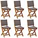 Sedie Bistro da Giardino 6 pcs Grigio Scuro 38 x 46 x 85 cm - Foto miniatura 1