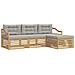Set di divani da esterno 4 pcs Bianco e Grigio Chiaro - Foto miniatura 1