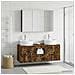 Set di Armadi da Bagno 4 pcs Rovere Fumo Legno ingegnerizzato - Foto miniatura 4