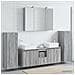 Set di mobili per il bagno 6 pcs Sonoma grigio - Foto miniatura 2
