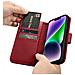 Icarer Custodia Portafoglio Per Iphone 14 Plus, Cover 2in1, Protetta Da Rfid, Custodia In Pelle A Flip, Rossa (wmi14220727-rd) - Foto miniatura 4