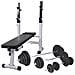 Panca Reclinabile Con Rack Bilanciere E Set Manubri 120 Kg - Foto miniatura 1