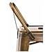 Sgabello Bar in Metallo Mason I Sgabello Alto Bancone Telaio 4 Gambe I Sgabello Industrial, H77CM I Sgabello Pub O Cucina con Schienale Oro - Foto miniatura 5