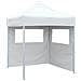 Gazebo Pieghevole Professionale 2 Pareti 2x2m Acciaio Bianco - Foto miniatura 1