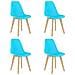 Sedie da Pranzo 4 pz Blu in Plastica - Foto miniatura 1