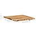 Piano per Lavabo Bagno in Massello di Acacia 58x55x2,5 cm - Foto miniatura 6