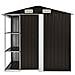 Capanno Da Giardino Con Scaffali Marrone 205x130x183 Cm Ferro - Foto miniatura 2