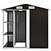 Capanno Da Giardino Con Scaffali Marrone 205x130x183 Cm Ferro - Foto miniatura 4