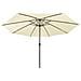 Ombrellone da Giardino con Luci LED 400 cm Sabbia - Foto miniatura 4