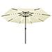 Ombrellone da Giardino con Luci LED 400 cm Sabbia - Foto miniatura 6
