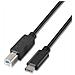 USB 2.0, 1m 1m USB C USB B Nero cavo USB - Foto miniatura 4