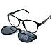 Montatura Unisex Con Clip-on Da Sole A Calamita Polarizzato Mod. M4103a - Foto miniatura 1