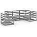 Set Divani Da Giardino 5 Pz Grigio In Legno Massello Di Pino - Foto miniatura 2